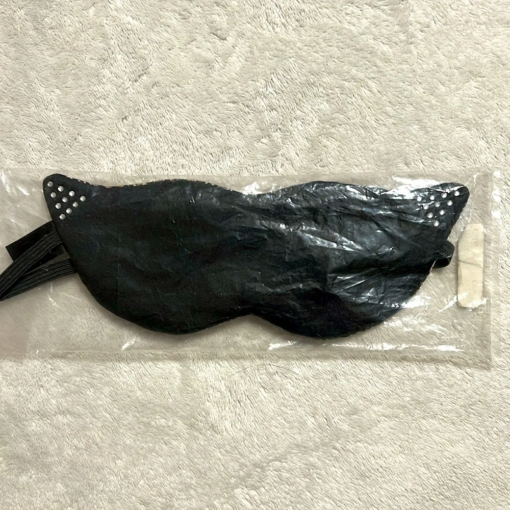 Frederick's of Hollywood Leopard Reversible Print Sleep Mask with Rhinestones